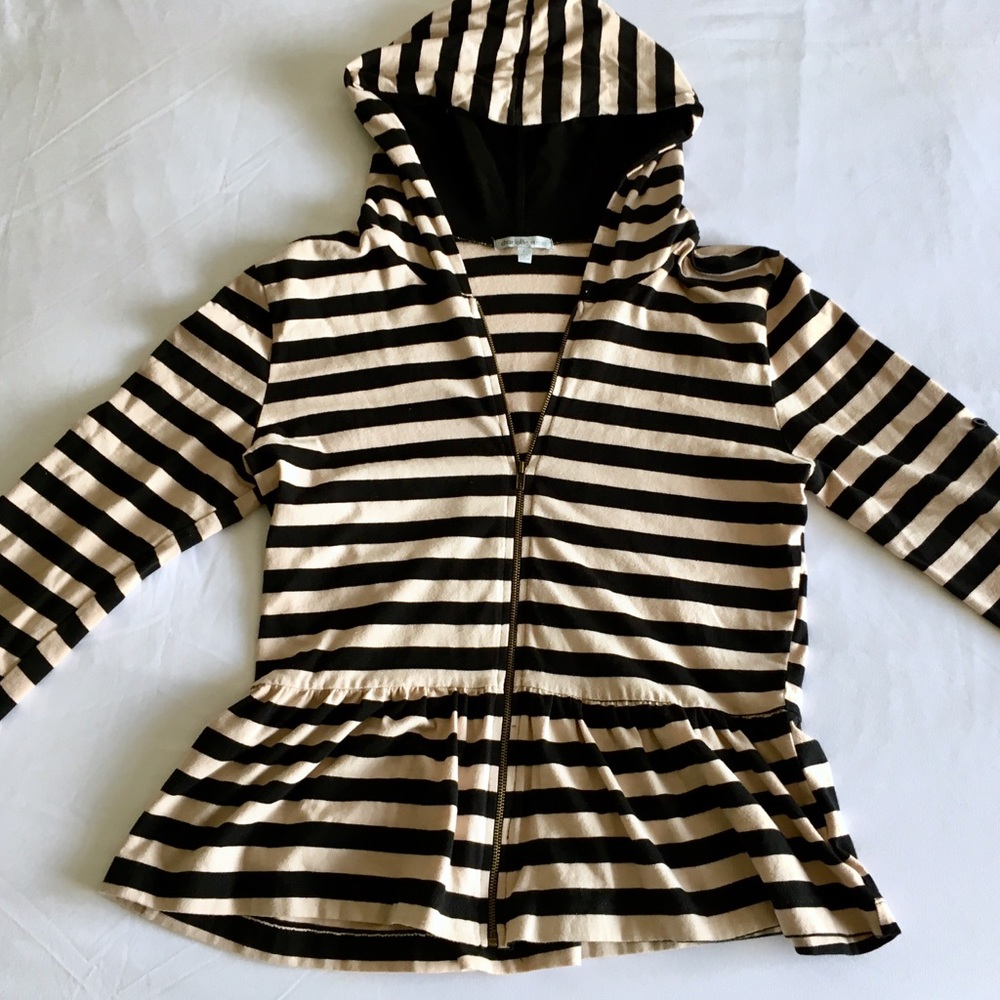 Striped Hooded Blazer