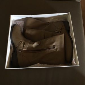 Knee high taupe boots