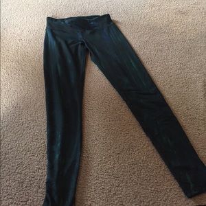 Dark green and blue Champion leggings