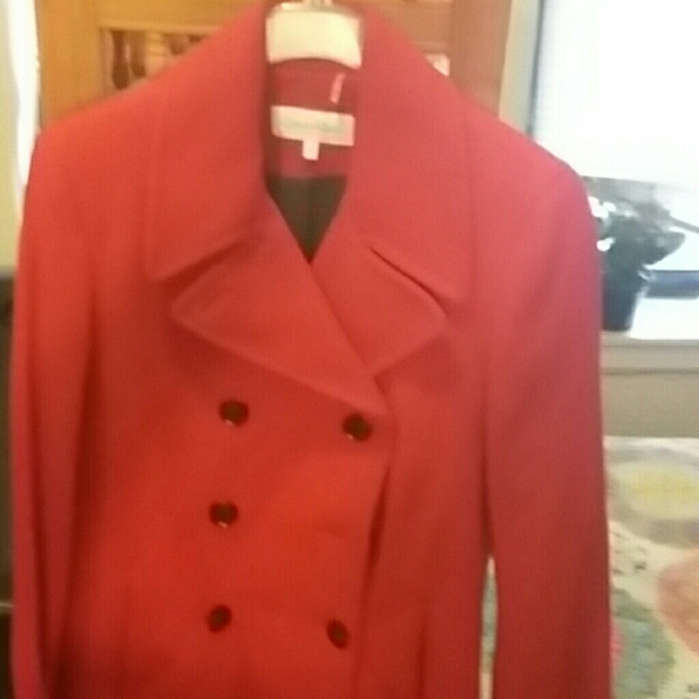 Wool red coat