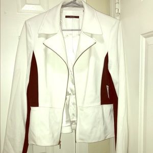 Tahari Black And White Casual Blazer