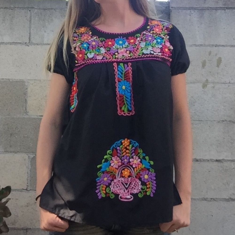 Embroidered Boho top