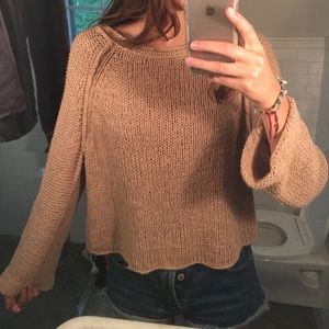 free people bell sleeve sweater size xs