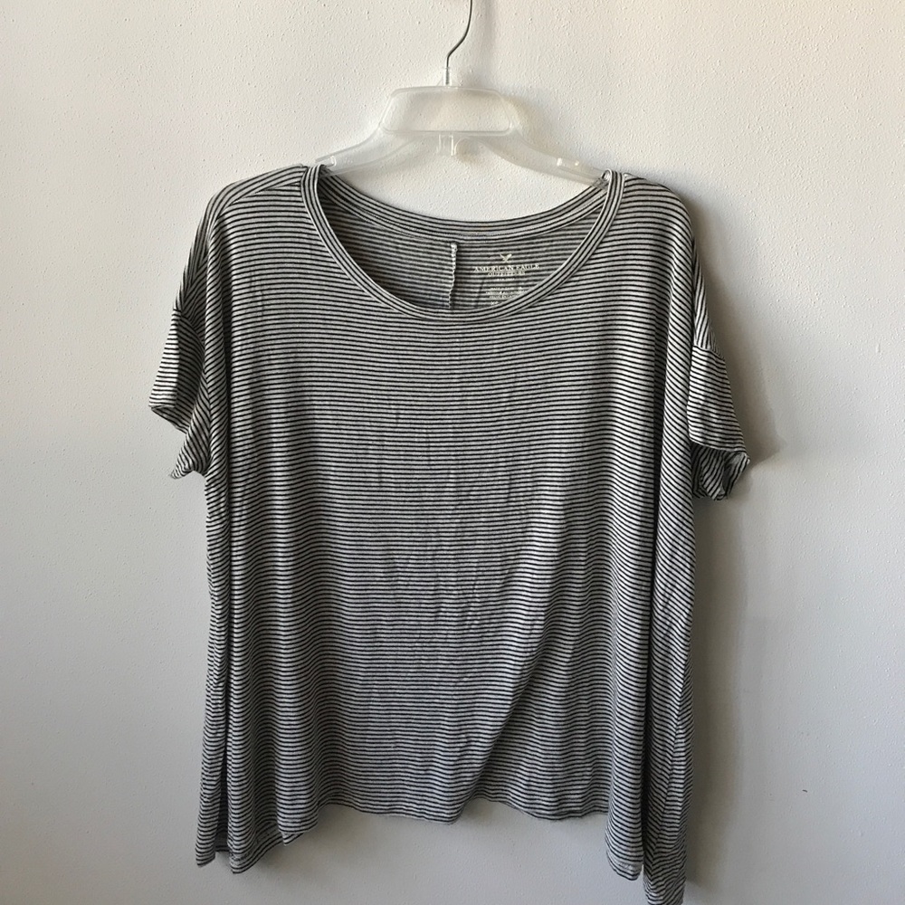 American Eagle flowy striped tee
