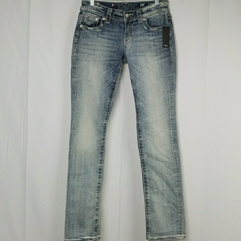 Miss me jeans mid Rise easy straight size 25