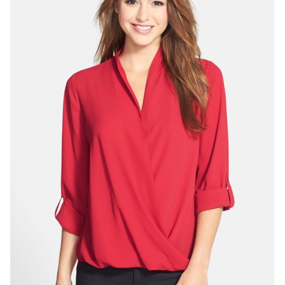 Faux Wrap Blouse