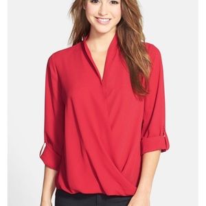 Faux Wrap Blouse