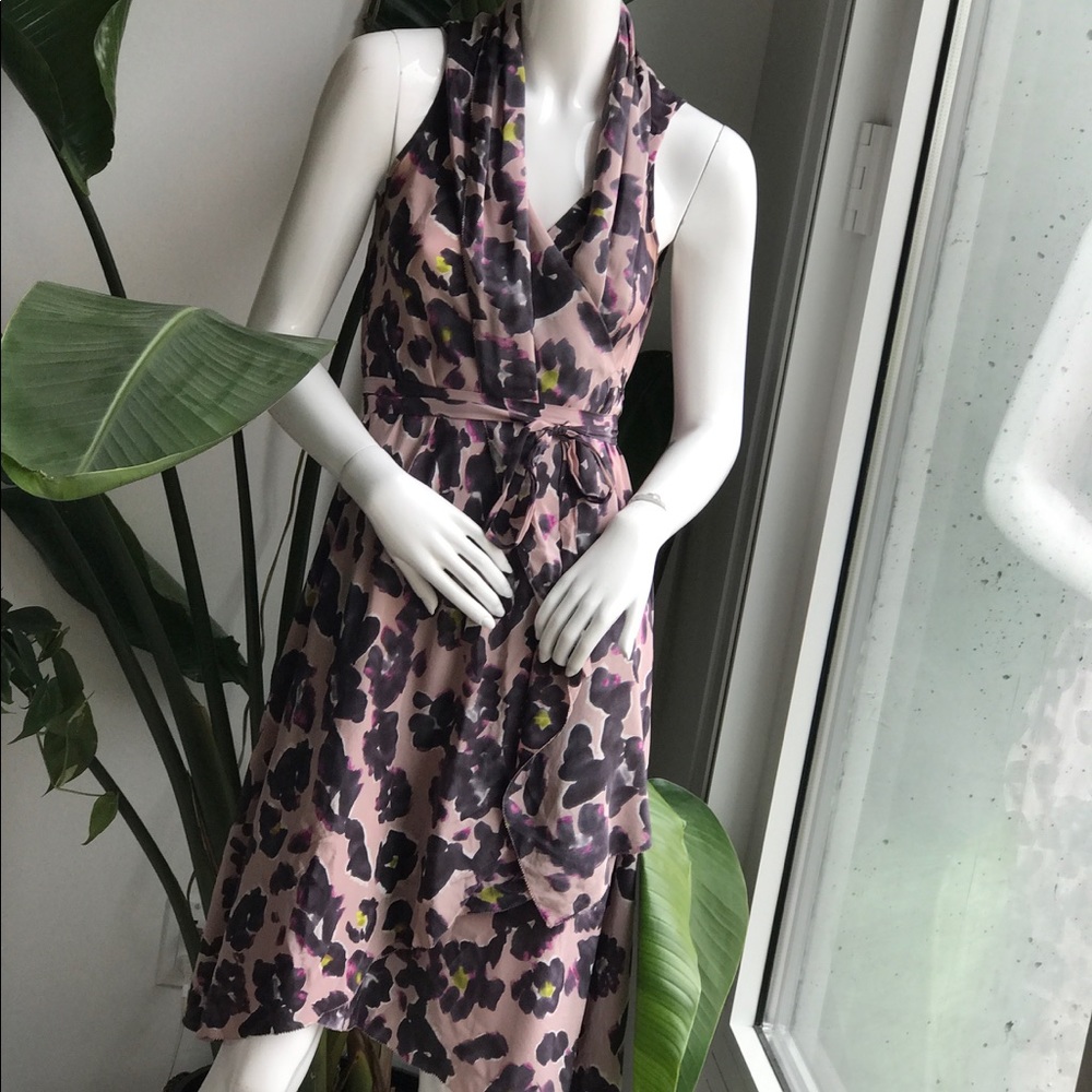 Etro Watercolor Floral Print Wrap dress