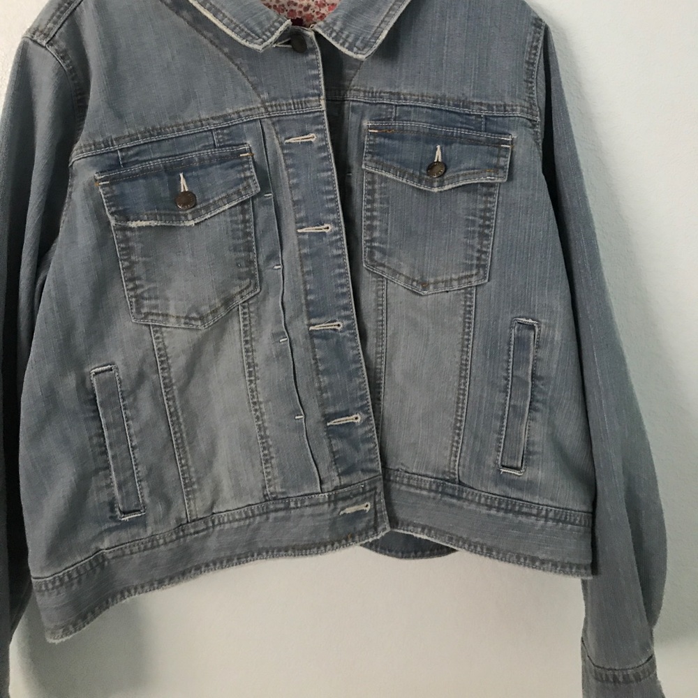 Floral jean jacket