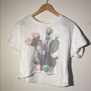 Bethany Mota Aeropostale cropped cactus sweater