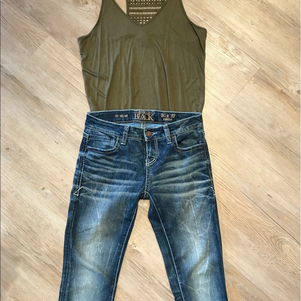 Straight leg jeans