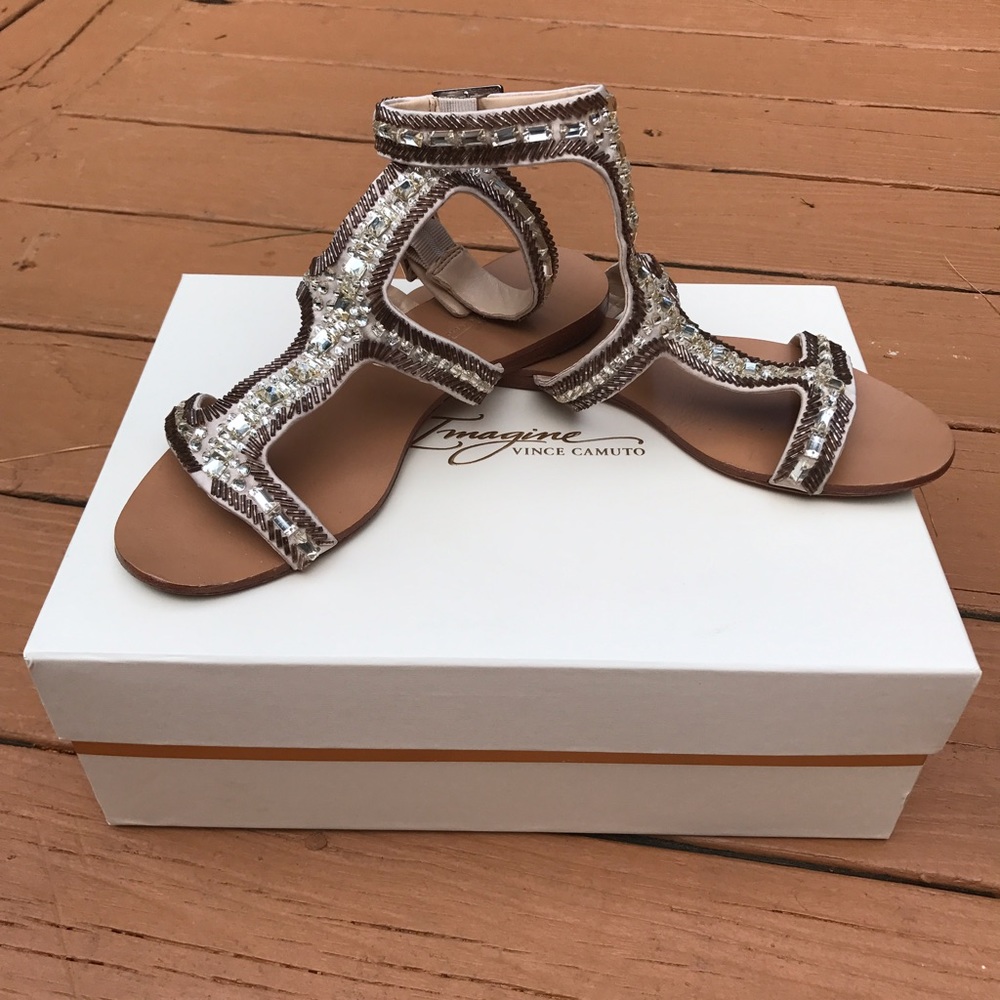 VINCE CAMUTO embellished bejeweled sandals