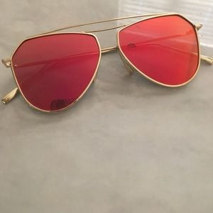 Red Aviator Sunglasses