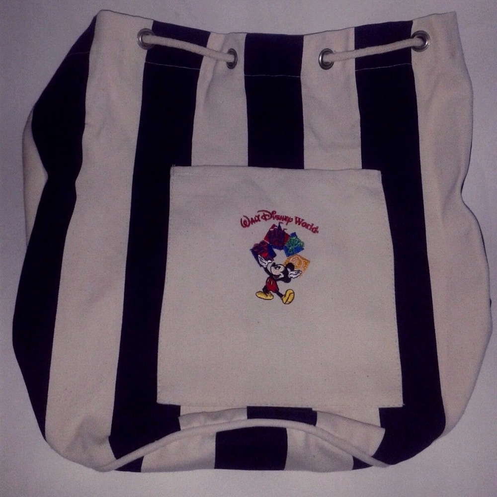 Walt Disney World Canvas Beach Bag with WDW Logo