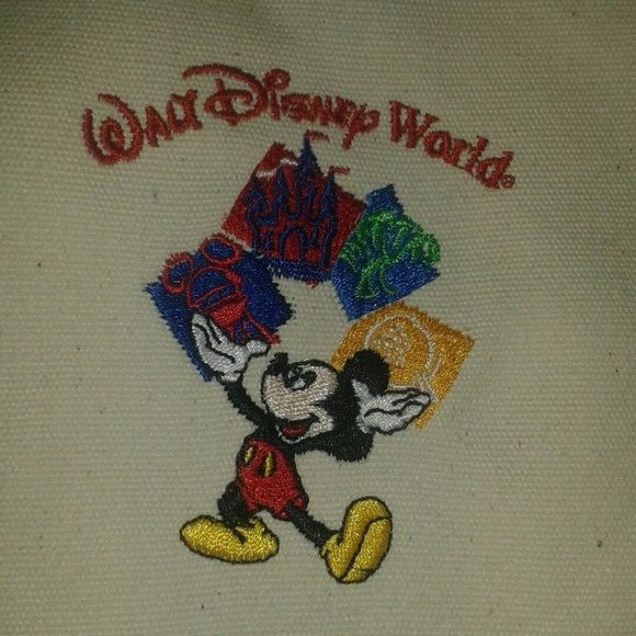 Walt Disney World Canvas Beach Bag with WDW Logo - Picture 2 of 5