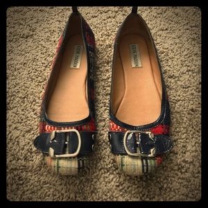 Steve Madden Size 7 Plaid Flats