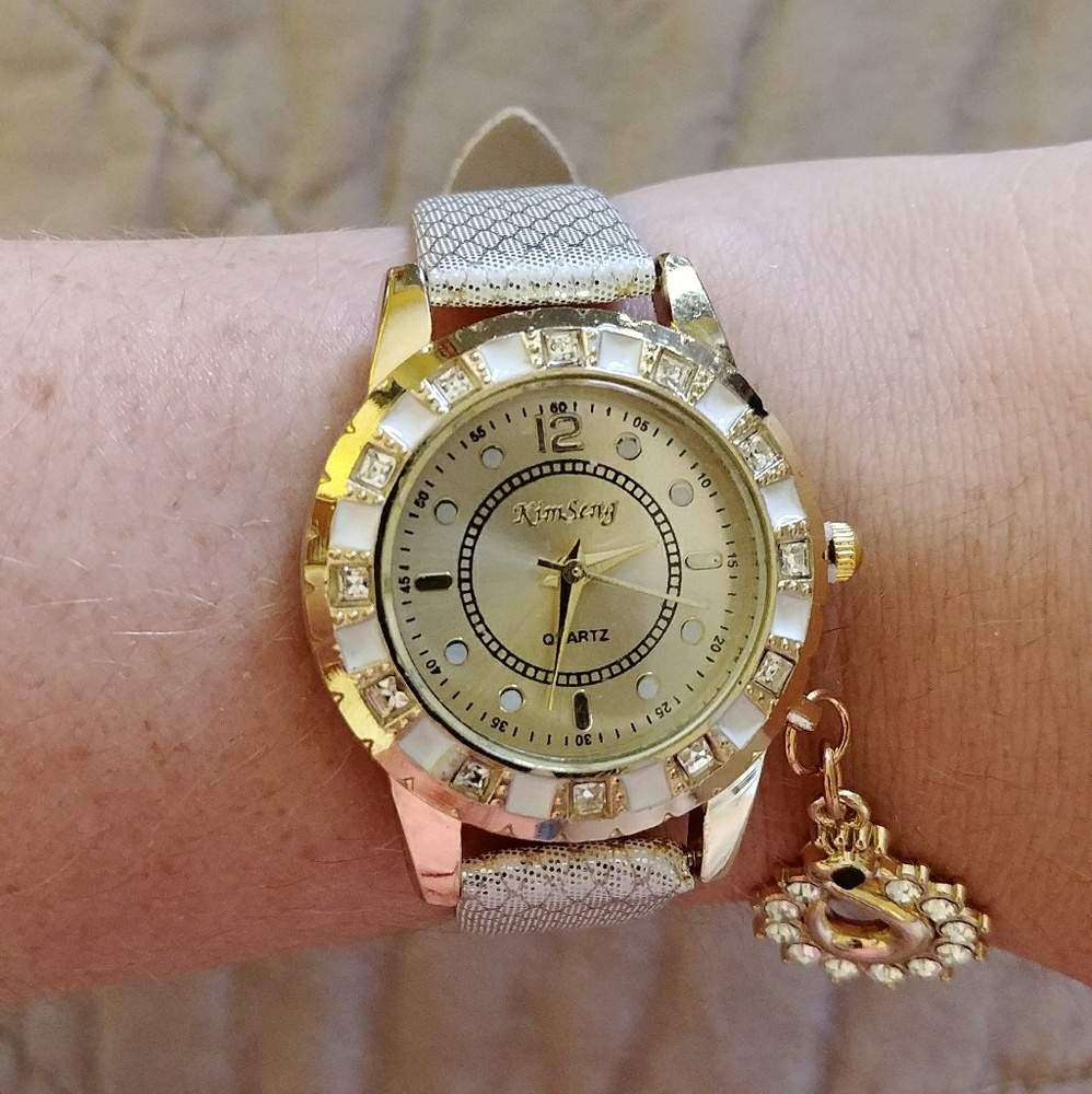 Peacock charm watch