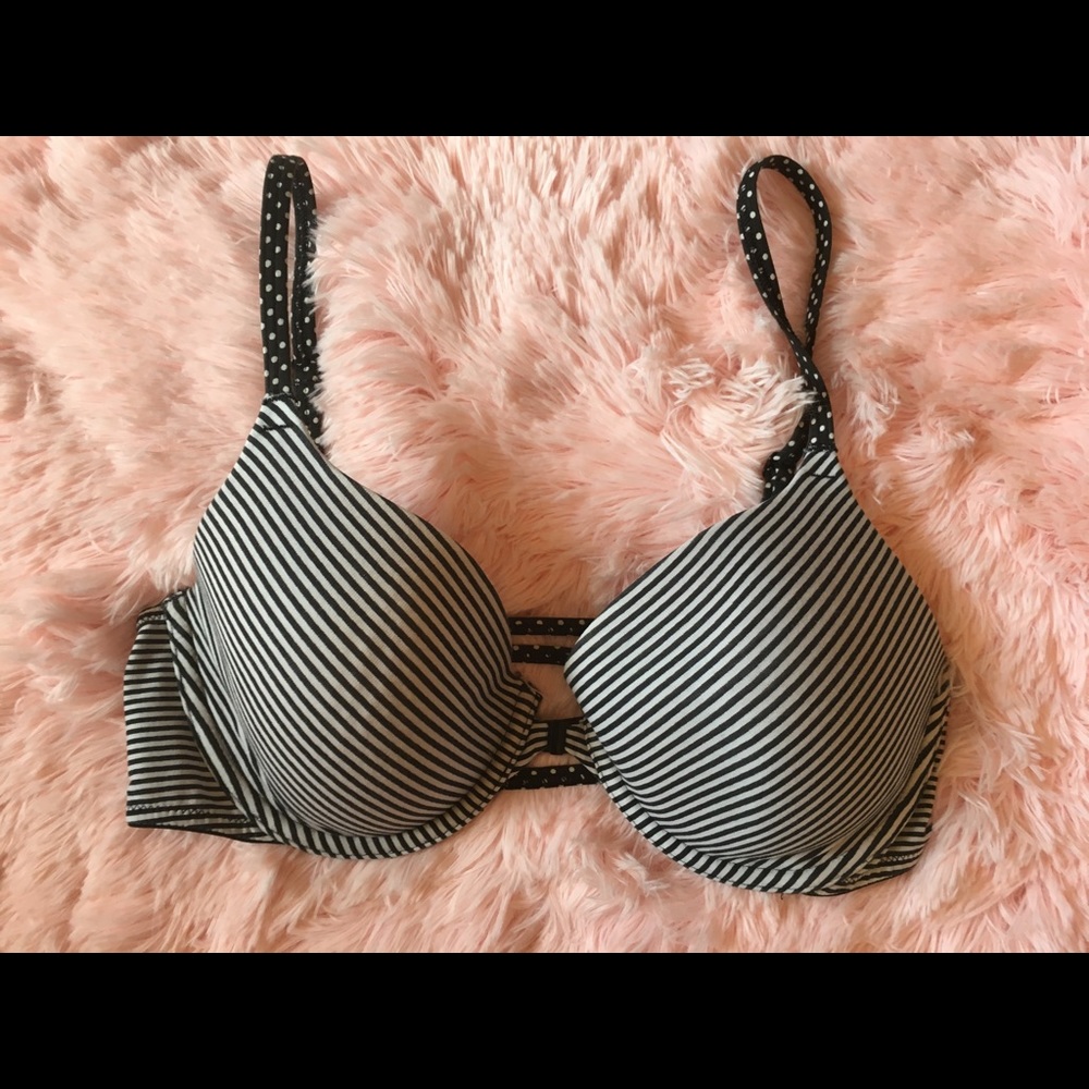 Victoria's Secret Striped Perfect Coverage Bra