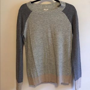 J. Crew grey and tan sweater