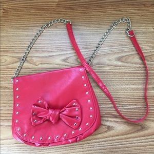 Cherry red crossbody bag