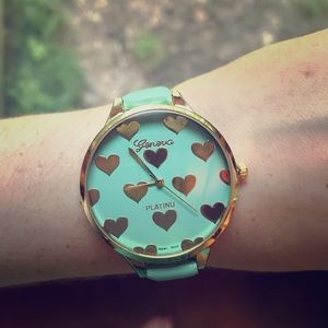 New Blue Geneva Heart Watch