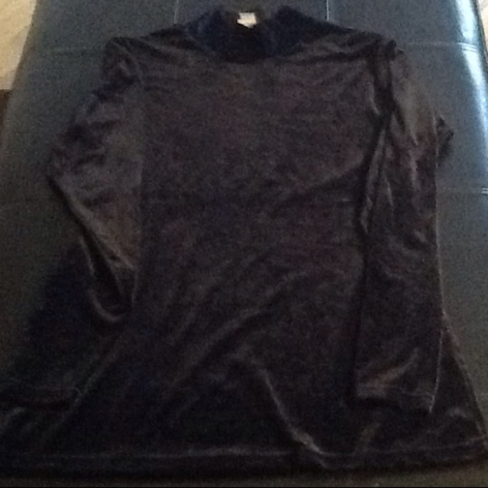 Purple black velvet top