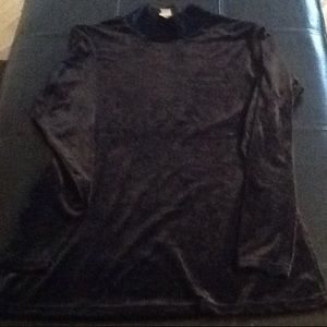 Purple black velvet top