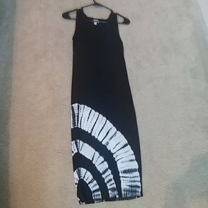 Black and white tie dye dress