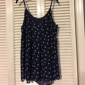 EUC Navy Polka Dot Boutique Cami