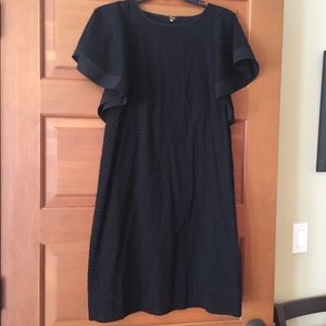 Back jcrew flutter sleeve dress