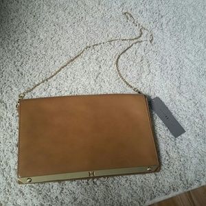 NWT camel Halston Heritage bag