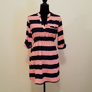 Striped sheer dress NWT