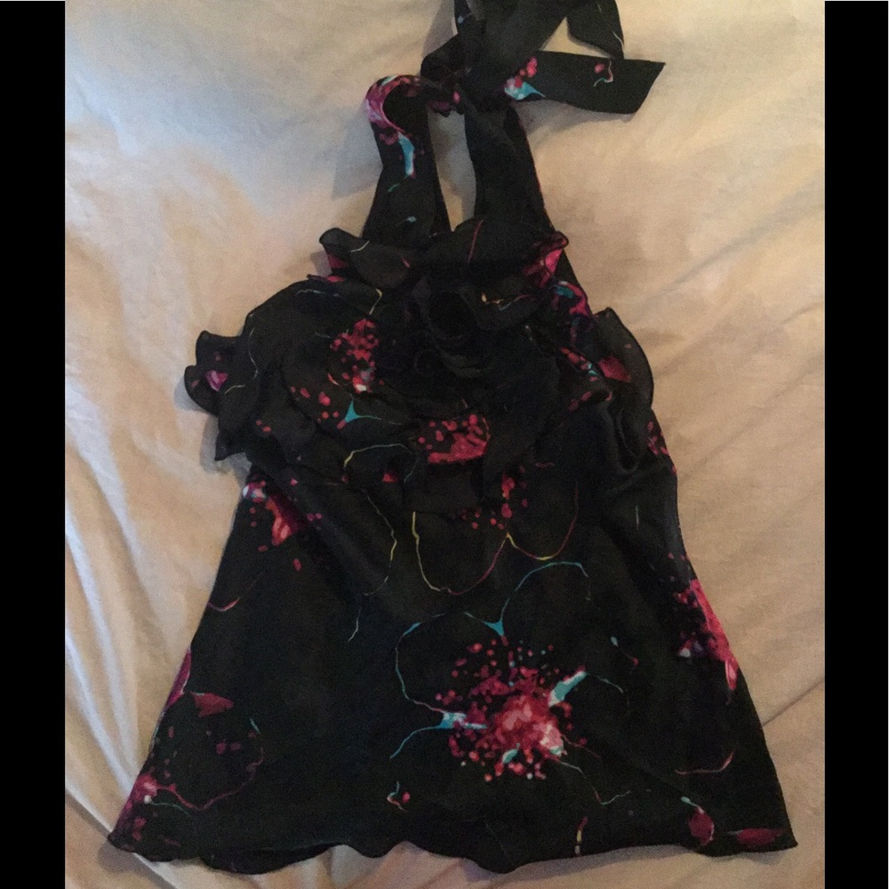 Express flower halter top