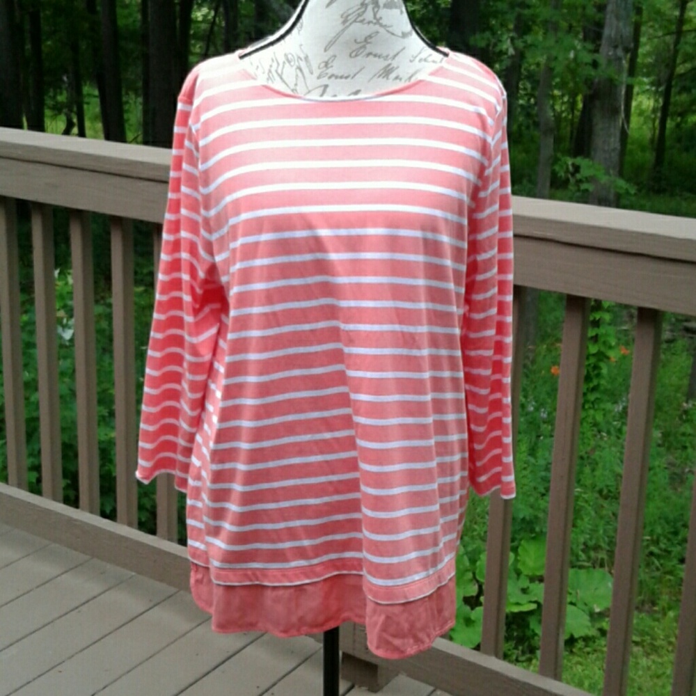 St John's Bay Georgia Peach Blouse