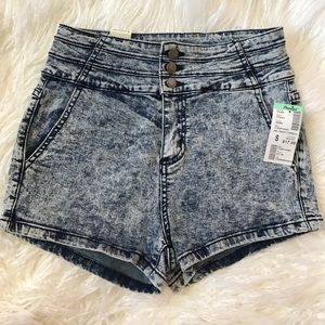 PAPAYA Denim High-Waisted Shorts