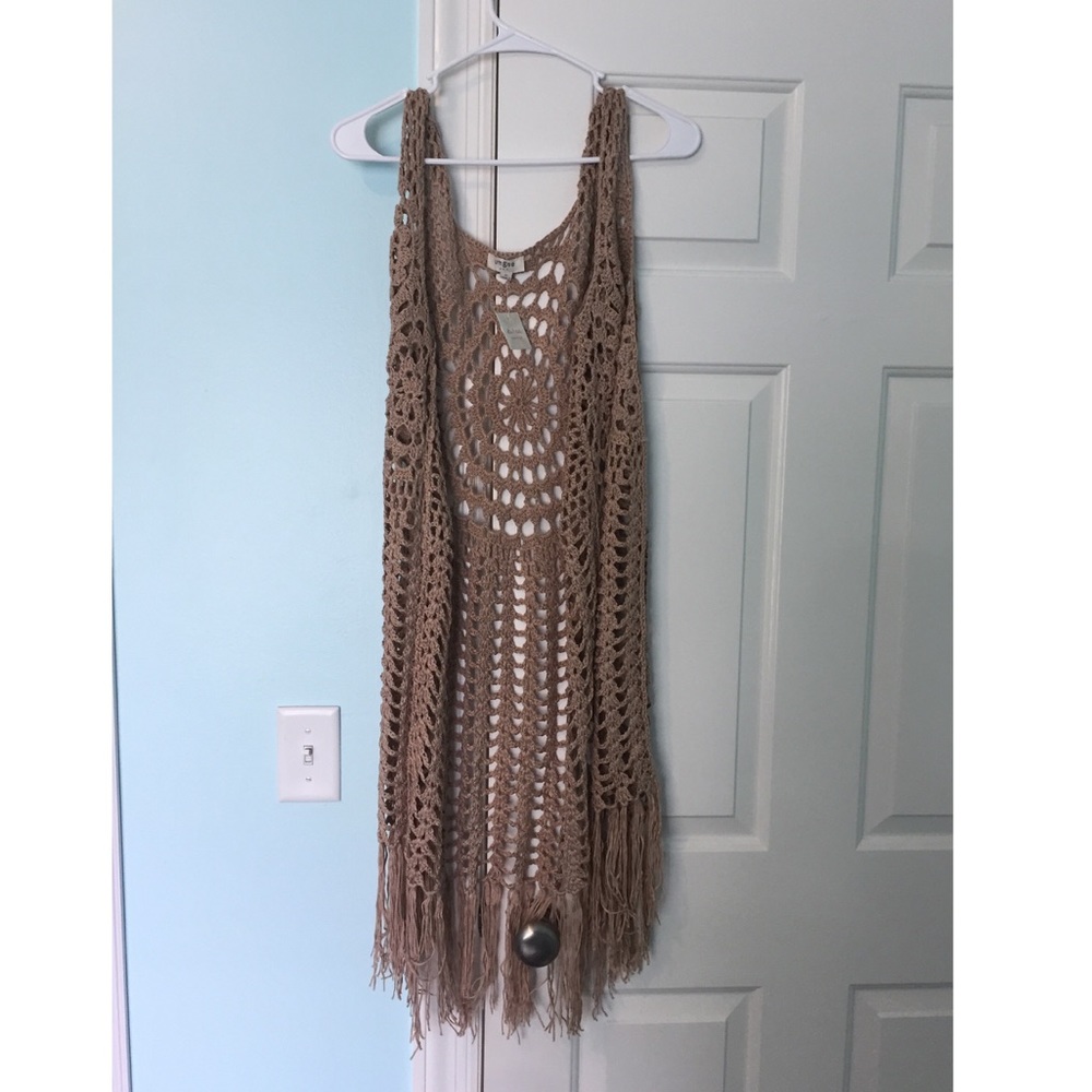 Altar'd State Crochet Sleeveless Cardigan