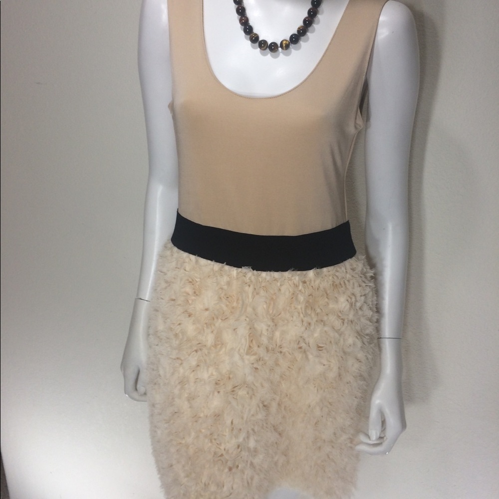 Zara Basic Nude / Black Sleeveless Dress View 2