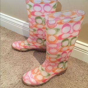 Coach rain boots