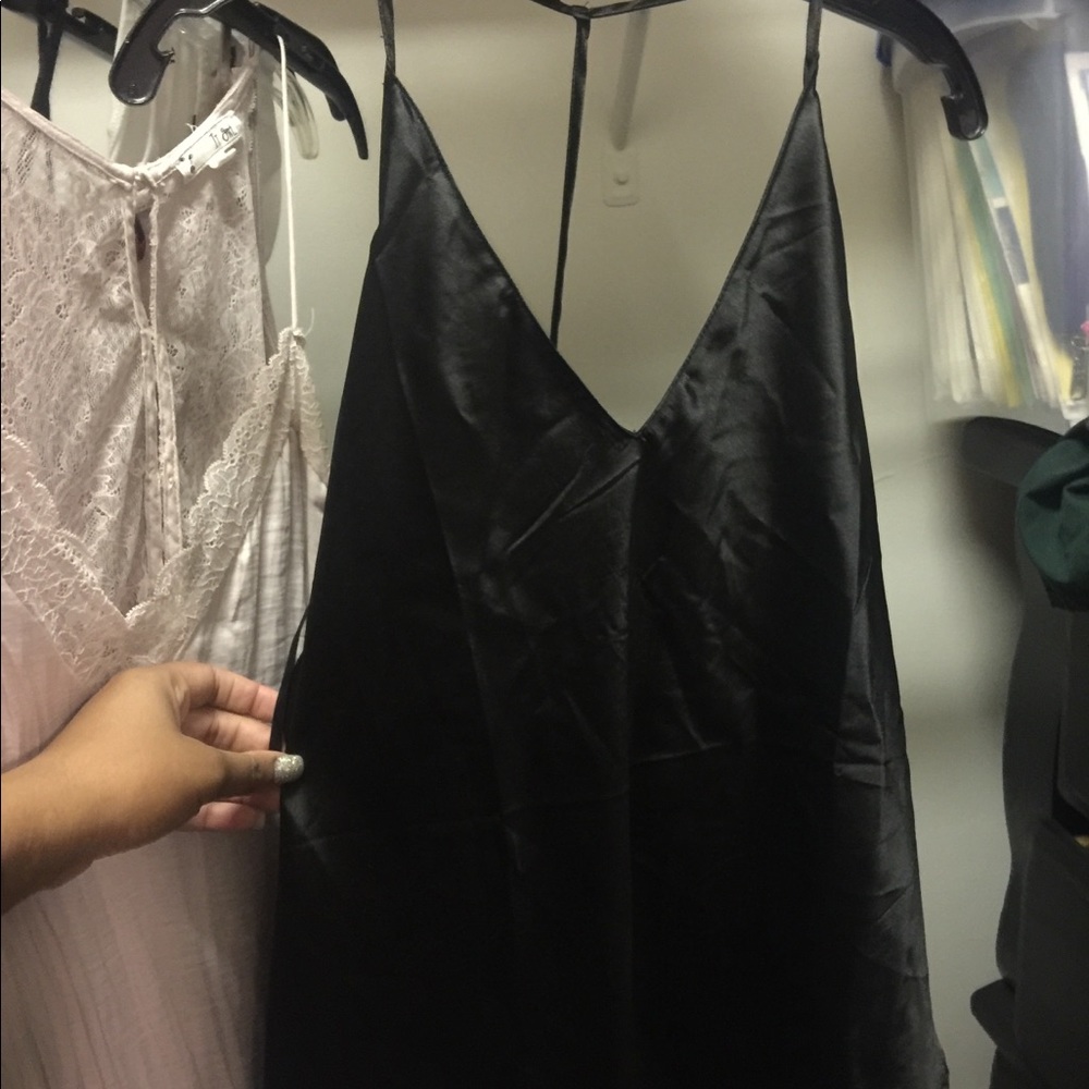 Black Satin Top