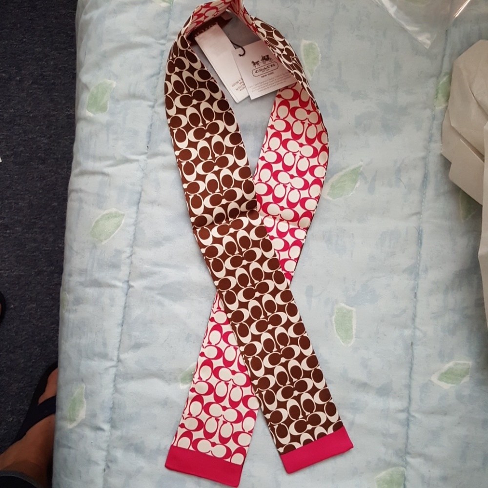 NWT Coach signature print Pony Scarf
