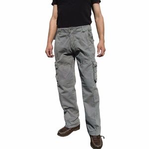 Men's Military-Style Grey Color Cargo Pants #27