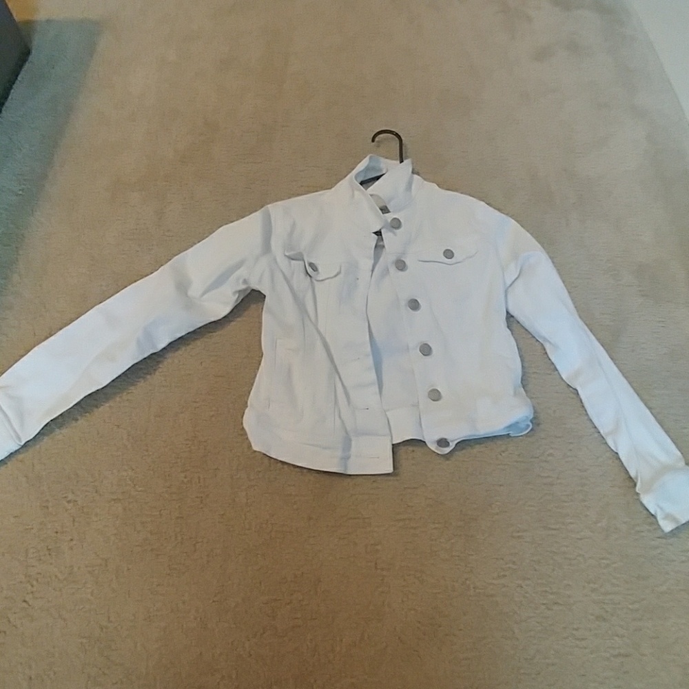 White jean jacket