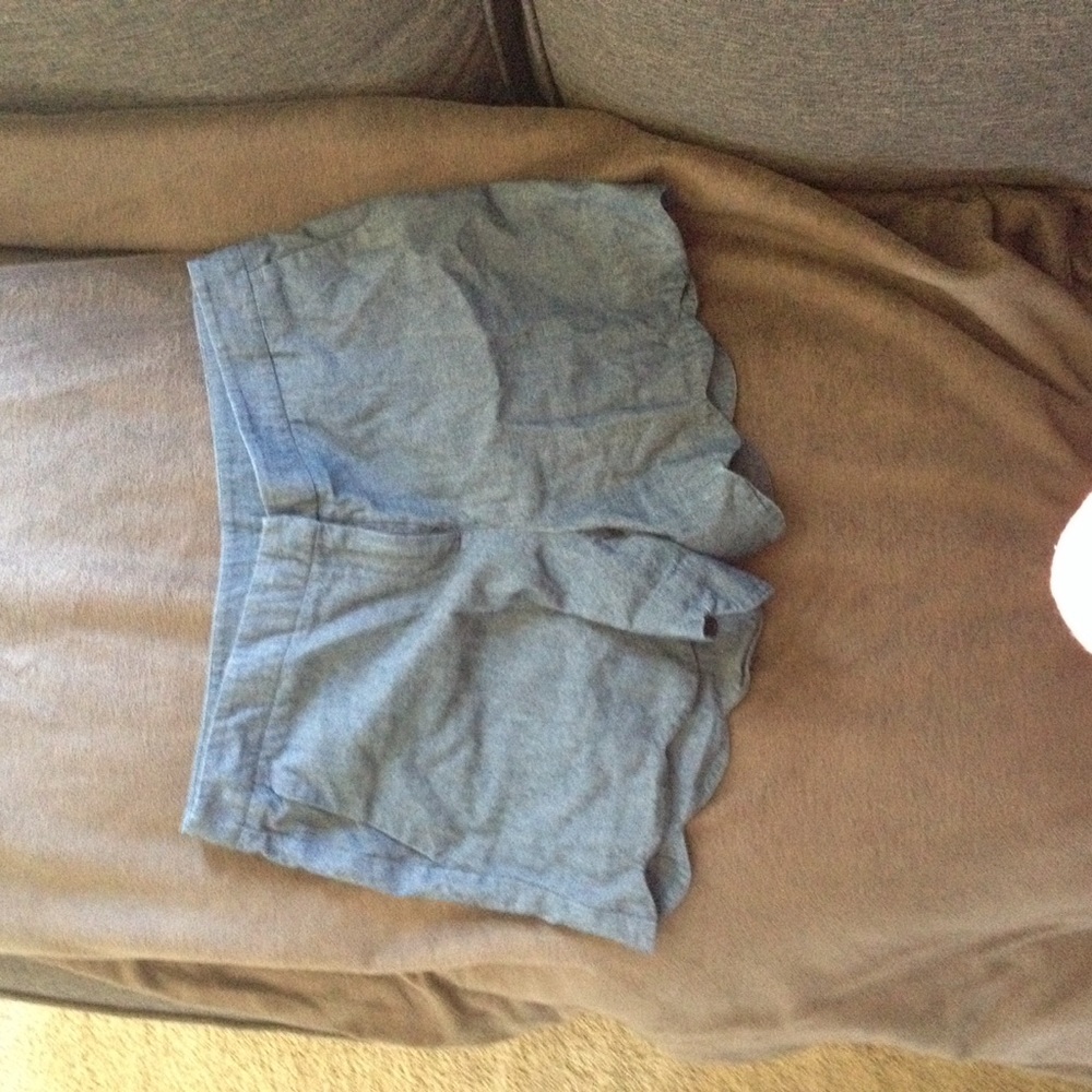 Fake denim shorts