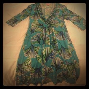 Silk small blue/green/black Lilly Pulitzer dress