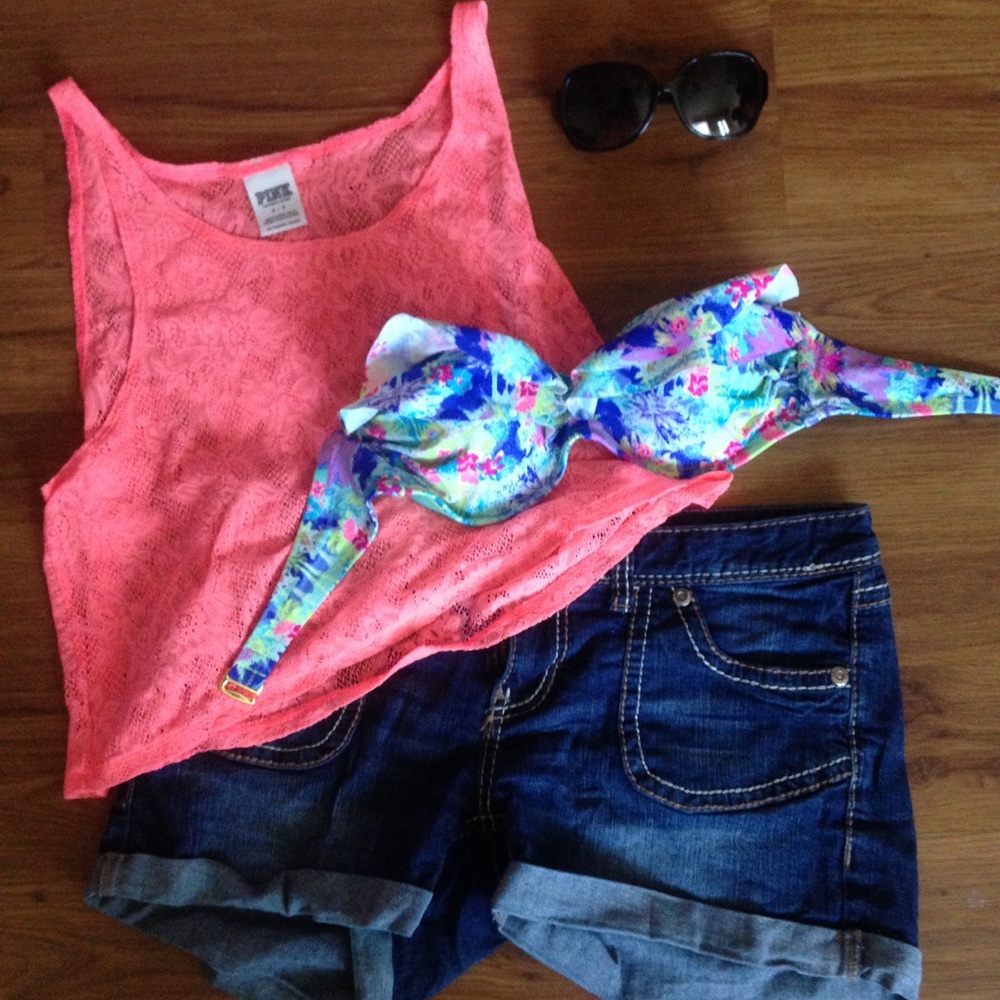Victoria Secret Pink Lace Tank
