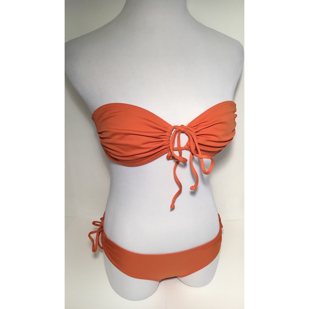 Pretty Orange Bandeau Bikini