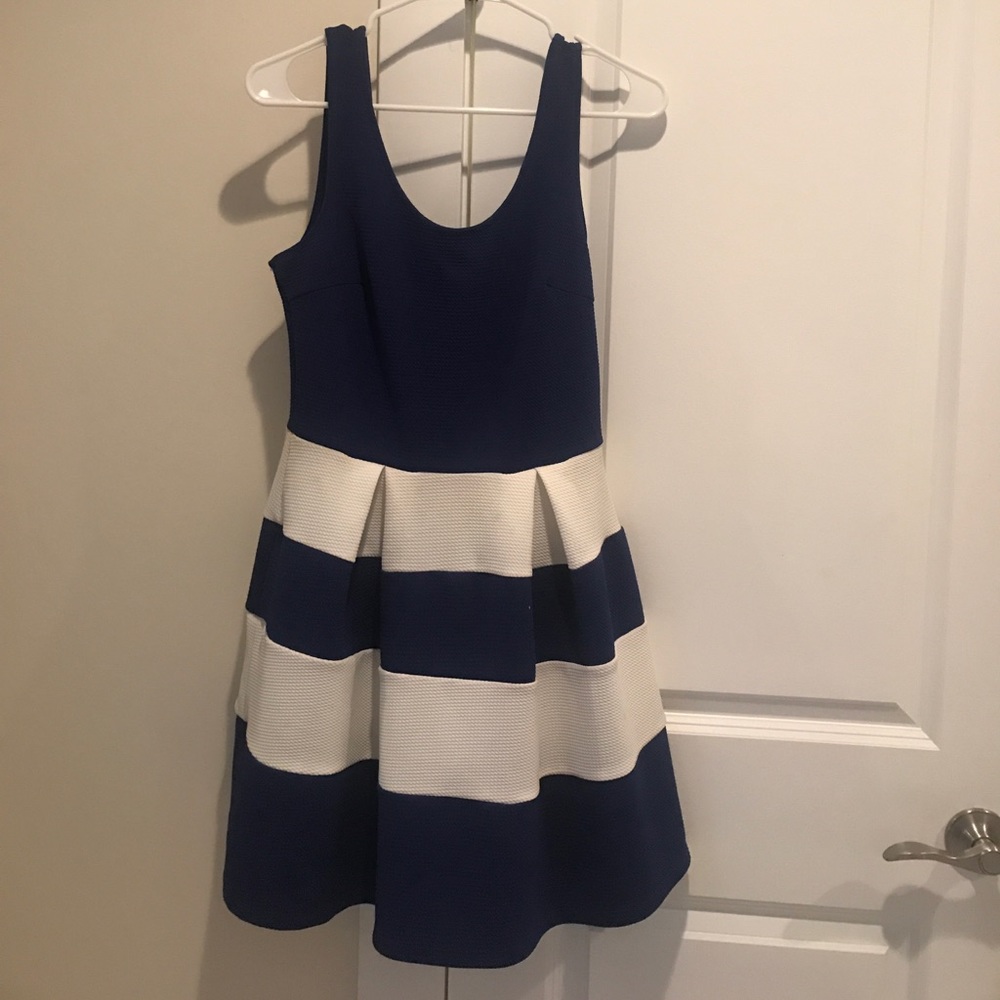Soprano Blue and White Dress