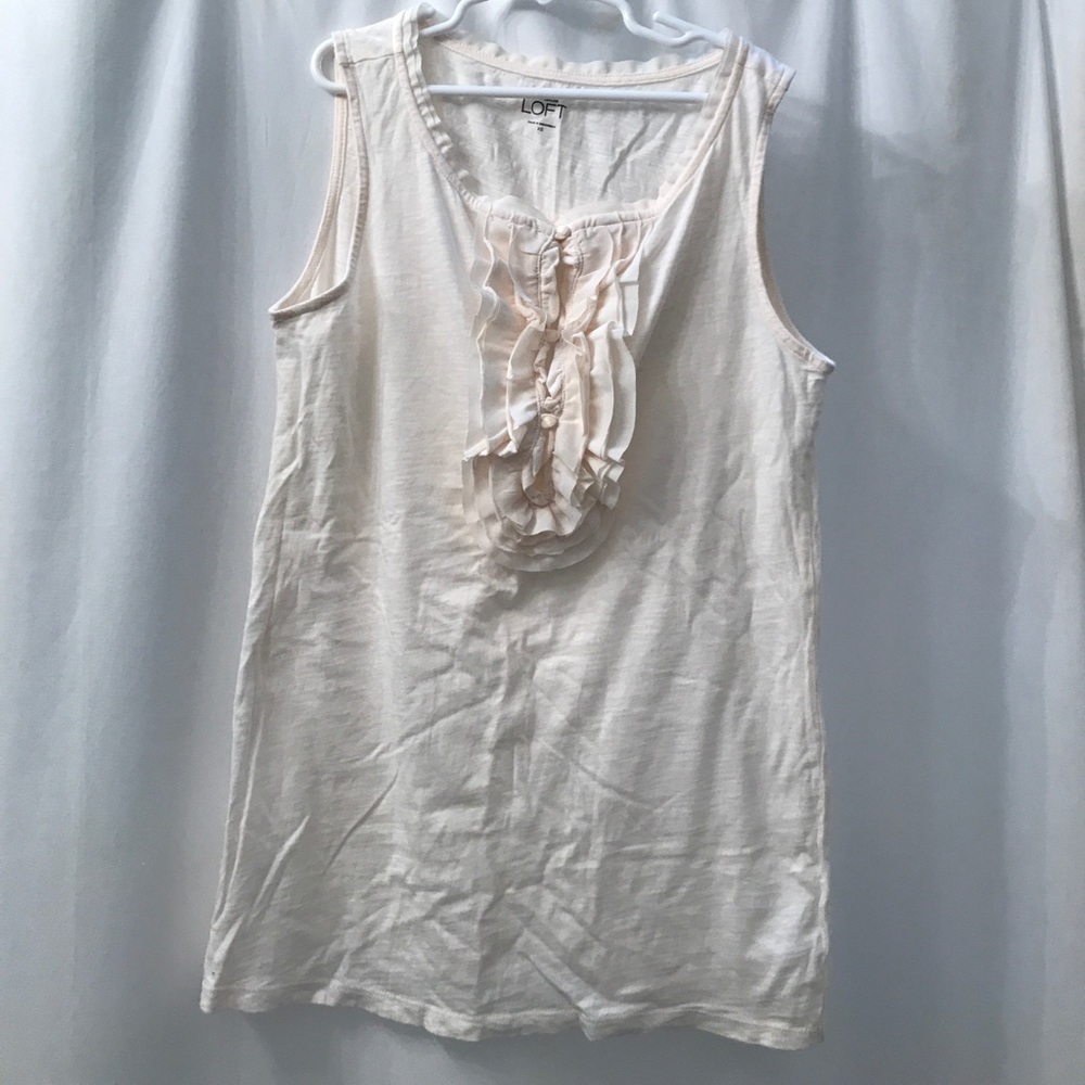 Ivory Ruffle Tank