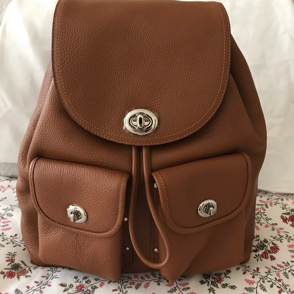 Brand new Authentic Coach leather back pack