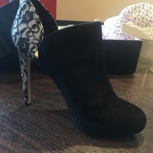 Victoria's Secret black suede booties